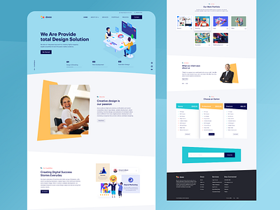 Doo-Digital agency landing page 2020 agency branding clean creative design agency design art design studio digital door dotpixsel homepage design marketing minimal mockups product smile trendy ui uix ux