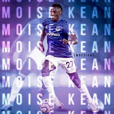 Moise Kean - Everton design everton everton fc fifa fifa 20 football football club football design football edit footballer illustration lionel messi lionel messi edit moise kean moise kean edit photoshop poster premier league soccer edit wallpaper