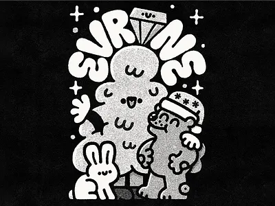 Evrone branding christmas cute design doodle fun illustration japanese kawaii print prints ruby ruby on rails