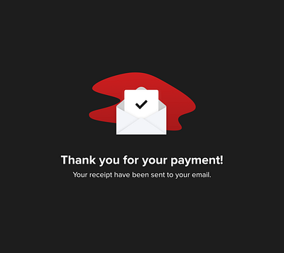 Email confirmation illustration confirmation dark mode email email receipt icon illustration letter mail minimalism receipt red red and grey sent thanks thankyou