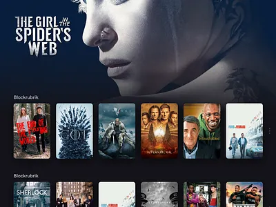 Index page (Apple TV) app card design cards design flat landing page ui ux