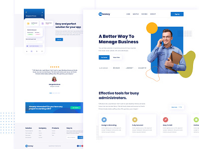 Agency Landing page app branding design free illustration job landingpage portfolio ui ux