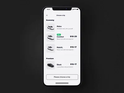 Rido App UI Kit IV after effects animation car carsharing design iphone mobile motion motion design taxi ui ui8 ux