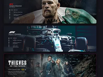 Large block layout (big screen TV) app card design cards design flat landing page typography ui ux