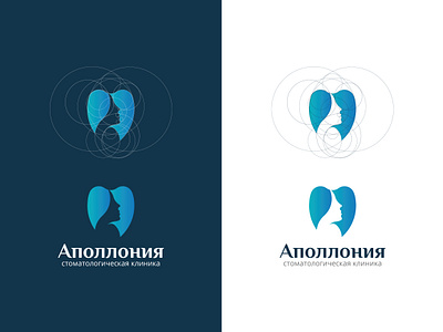 Logo for dentist clinic apollonia branding design dental dentist design girl golden ratio logo teeth