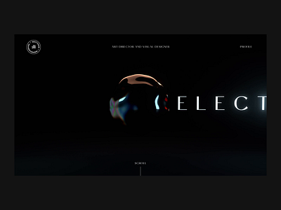 Portfolio Concept 3d animation distortion glass interface portfolio ui