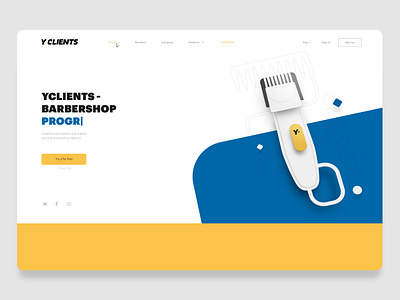 Yclient - Web style concept design illustration ui website