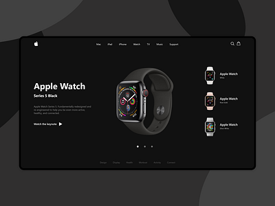 Apple Watch Website 3rd animation app apple apple watch branding design flat icon illustration logo minimal typography ui ux vector web website