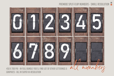 Free Split-Flap Numbers 3d 3d lettering font free free font free graphics freebie grunge lettering retro retro typography split flap typography vintage vintage typography wooden