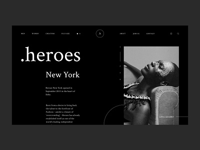 Modeling agency design minimal modeling agency typography ui ux web