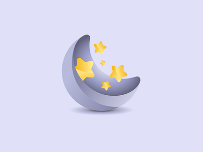 Moon logo branding cradle dreamland illustration lilac logo logo design moon moon logo stars vector