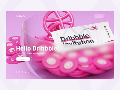 Hello Dribbblers! blender3d design illustration ui ux web design website