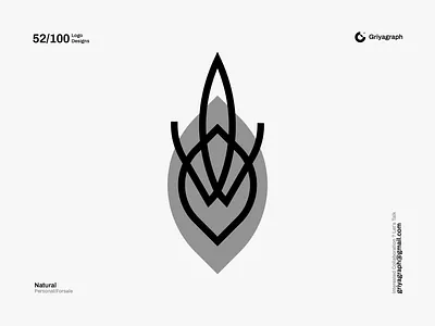 Natural Logo branding color creative design flat graphic icon idea identity leaf line logo minimal modern natural nature rounded simple symbol vector