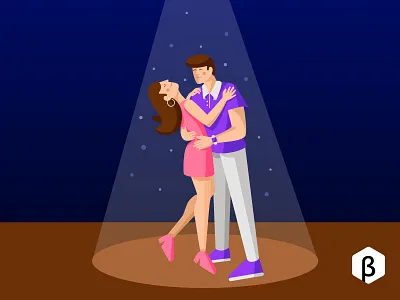 Couple Dancing - Illustration character illustration couplegoals couples dance dancers dancing design agency illustration love lovers romance romantic sketch