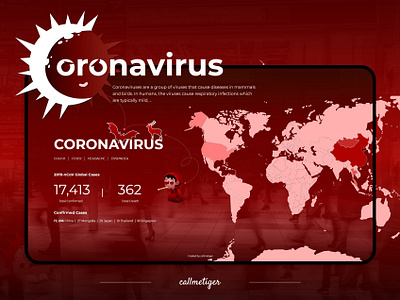 Coronavirus tracking site adobe xd web design