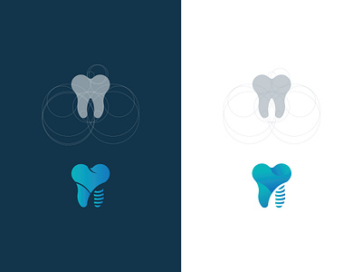 Heart tooth logo branding branding design design golden ratio heart logo logodesign logotype teeth