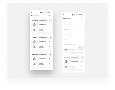 Card_football app bet design figma football interface sports uiux