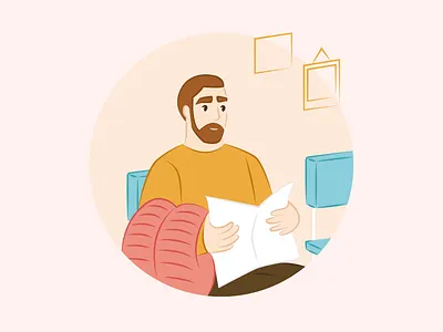 Imaging exams - Waiting room character exams hospital illustration imaging medical illustration newspaper patient waiting waiting room