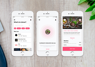 Table Booking App - Concept android app apple arrangment booking daily deliveroo delivery design food food and drink food app foodora ios product restaurant skipthedishes table ui