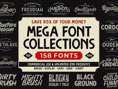 THE MEGA FONT COLLECTIONS brush fonts bundle bundles commercial use font font awesome font collections font design font family font pack fonts free fonts new font new fonts trend fonts typography