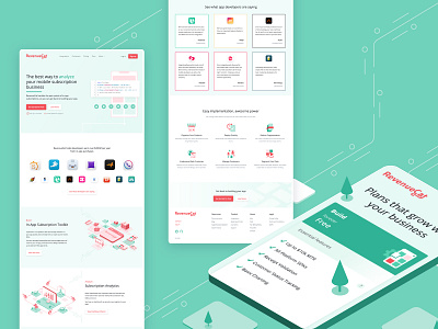 Web design and Developmt for RevenueCat design illustration logo ux webflow website website design website development