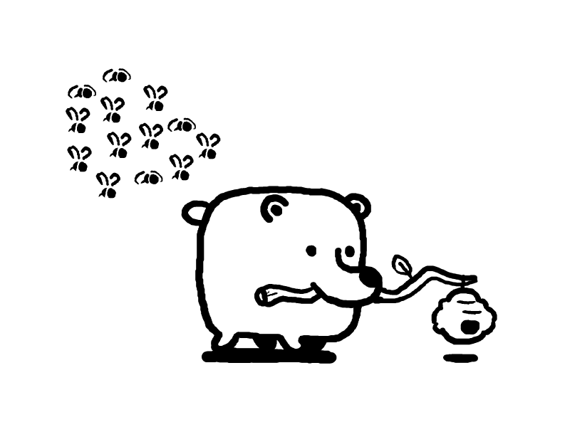 Thief Bear bear bee branch buzz cycle hive honey thief walk