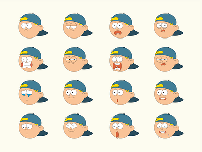 Expressions 2d after effect animation character character design characterdesign expression illustration illustrator