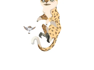 Amur Leopard animals design illustration