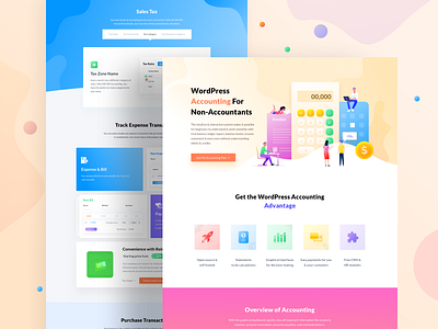 Accounting Landing page Design accounting erp illustration landing page open source plugin ui ux website wordpress