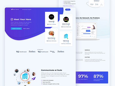 Direct Heroes website design instagram saas saas website ui ux web web app web design website website design