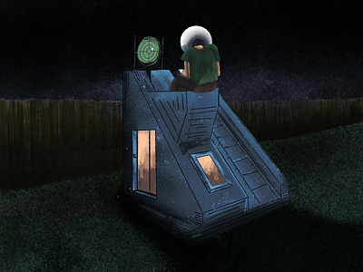 Cell Station aka: Casa del Árbol Nuevo childrens illustration dailyshot futurewave illustration post apocalyptic scifi texture brushes