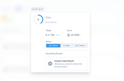 Create a Key Result design flat goal ui ux vector white