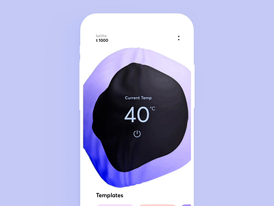 Smart kettle after effects app boiling cuberto graphics icons interface ios kettle kitchen mobile smart temperature ui ux water