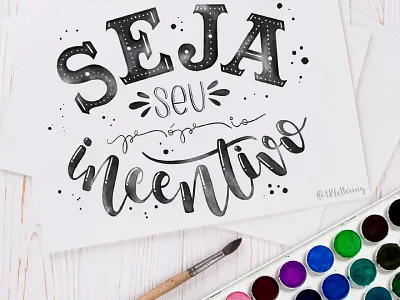 Seja seu próprio incentivo! design digital art digital lettering illustration ipad pro lettering procreate typography