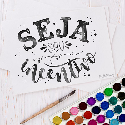 Seja seu próprio incentivo! design digital art digital lettering illustration ipad pro lettering procreate typography