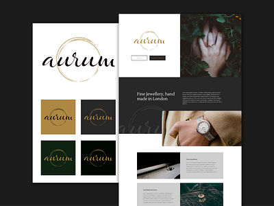 Aurum Logo and Web Design branding branding and identity branding concept jewellery brand jewellery logo logo logo design logo design branding logo designer logodesign luxury luxury brand modern web design web design and development web designer