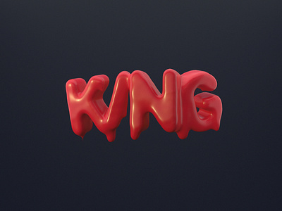 KING 3D 3d animation abstract aftereffects arnold arnold renderer arnoldrender builder cinema4d maxon maxon3d mesher motion slimy text type typedesign typography volume