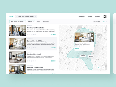Booking desktop app apartment booking booking app booking system booking website desktop desktop app hotel map new york onboarding rate search trip trips