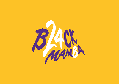 KOBE - BLACK MAMBA basketball black mamba graphic design illustrator kobe bryant legend los angeles lakers nba type typogaphy