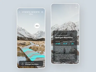 AR Reality App. Climbing. app ar climbing ecommerce interface ios minimal mobile app mobile apps mountain navigator reality ui