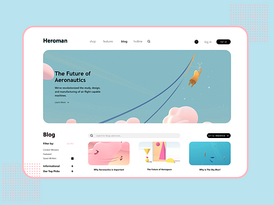 Heroman Website Design branding concept flying illustration logo minimal minimalist ui ux web design website