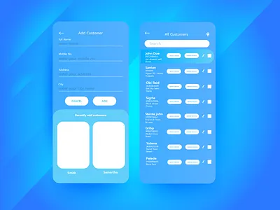 Customer 2020 app app design clean client client management creative interface ios simple ui design uidesign