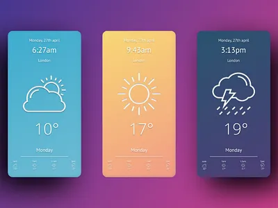 Simple weather app design ux ui app design figma