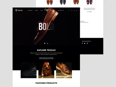 Teocaci Website Design branding digital design fashion minimal product design user interface design ux design website design