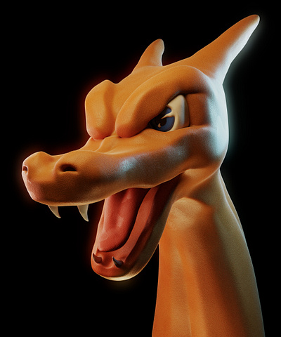 Day 15 Furious 3d 3dart b3d charizard nintendo pokemon sculptjanuary sculptjanuary2020