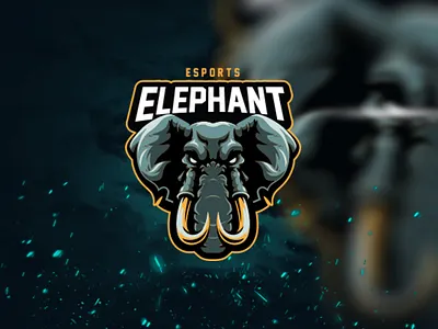 Elephant Esport Logo branding character design esport gamer logo mascot sport team vector