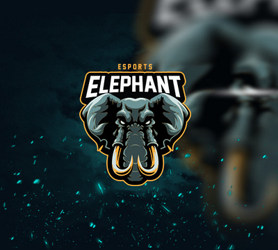 Elephant Esport Logo branding character design esport gamer logo mascot sport team vector