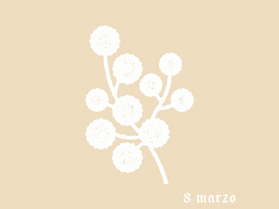 mimosa mark x 8 marzo 8 march craft flowers goods handcraft handmade icon leather leather goods logo mark mimosa ottomarzo picto plant seoul seul south korea