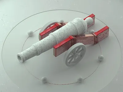 Tank render 3d art cannon cinema4d maxon octane octanerender red render royal textured war