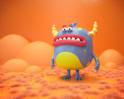 Yellow Horns 3 3d c4d character cinema4d